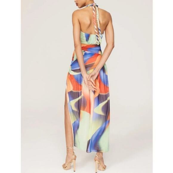 Nicholas Bristol Dress in Linea Print Women's Maxi Long Gown US 4 - Picture 13 of 16